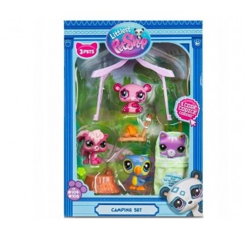 LPS LITTLEST PET SHOP ZESTAW KEMPING CAMPING /6