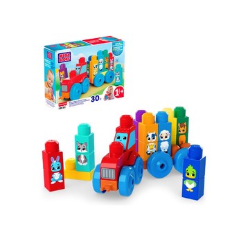 MEGA BLOKS KLOCKI TRAKTOR ZE ZWIĘRZĄTKAMI "BUDUJ I DOPASOWUJ"