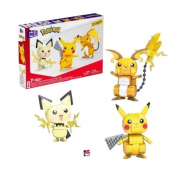 MEGA CONSTRUX KLOCKI POKEMON PIKACHU 3x FIGURKA /4