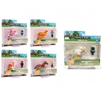 MINECRAFT 3D WIND UP FIGURKA 2 PACK ASST/6