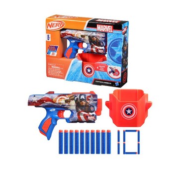 NERF MARVEL KAPITAN AMERYKA + 10 STRZAŁEK /4
