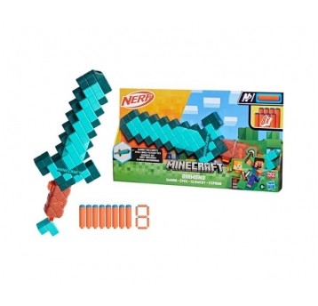 NERF MINECRAFT MIECZ NERF DIAMOND SWORD + 8 STRZAŁEK