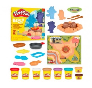 PLD PLAY DOH BLUEY GOES CAMPING 8x TUBA/8