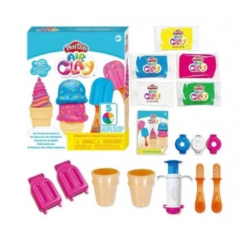 PLD PLAY DOH CIASTOLINA AIR CLAY ZESTAW LODY /6