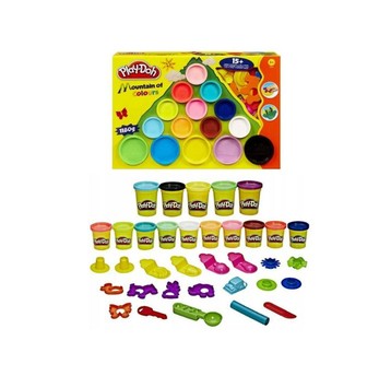 PLD PLAY DOH CIASTOLINA GÓRA KOLORÓW 15 TUB + AKCESORIA 1120G