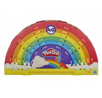 PLD PLAY DOH CIASTOLINA TĘCZA 40 x TUBA / 4