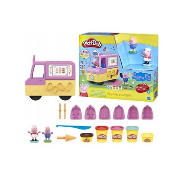 PLD PLAY-DOH ŚWINKA PEPPA ZESTAW SAMOCHÓD Z LODAMI