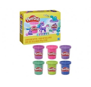 PLD PLAY-DOH ZESTAW 6 TUB BŁYSZCZĄCE KOLORY /4