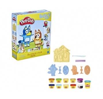 PLD PLAY-DOH ZESTAW BLUEY + BINGO 11 TUB/4