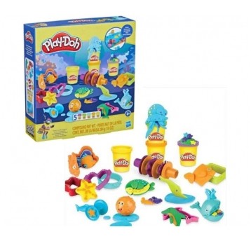 PLD PLAY DOH ZESTAW OCEAN 5x TUBA + AKCESORIA /4