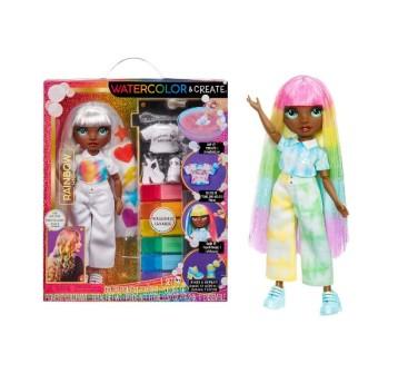 RAINBOW HIGH WATERCOLOR & CREATE PURPLE EYES