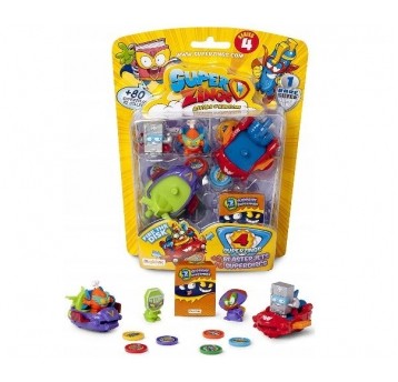 SUPER ZINGS S4 BLASTERJET + 4x FIGURKA + DYSKI /6