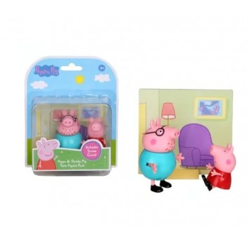 ŚWINKA PEPPA 2x FIGURKA - PEPPA + TATA PEPPY /8
