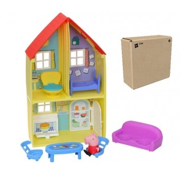 ŚWINKA PEPPA DOMEK PEPPY + FIGURKA BROWN BOX /18