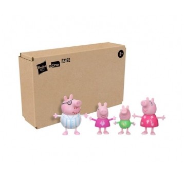 ŚWINKA PEPPA RODZINA PEPPY 4xFIGURKA BROWN BOX /24