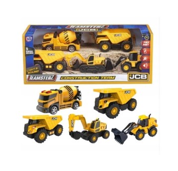 TEAMSTERZ JCB SAMOCHODY BUDOWLANE 5 PACK /6