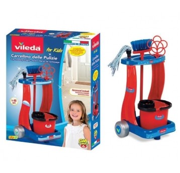 VILEDA FOR KIDS ZESTAW DO SPRZĄTANIA + WÓZEK /6