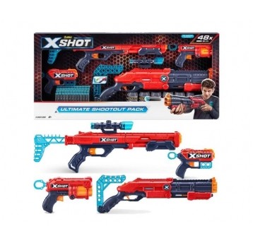 *** ZURU X-SHOT ULTIMATE SHOOTOUT PACK /4
